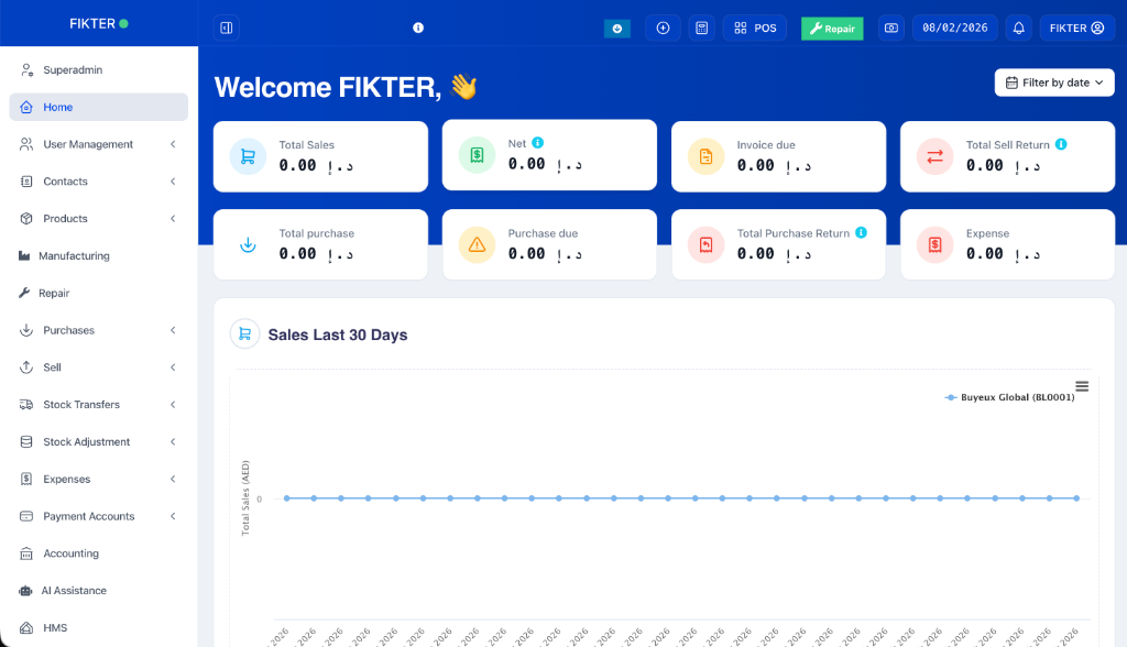 Fikter Dashboard Preview